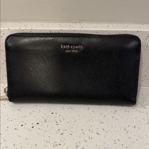 Kate Spade Black Zip-Around Wallet